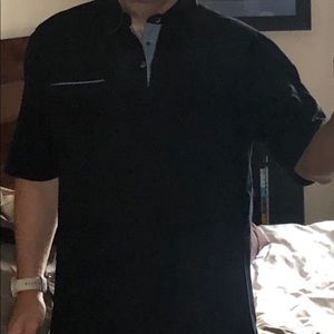 French short sleeve black polo.